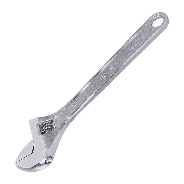 Ключи Deli Разводной ключ Deli DL010A 250мм, диапазон регулировки 0-30мм, инструментальная сталь, хромированная отделка фото 1