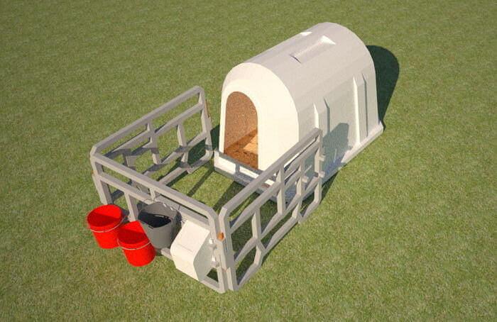 Большой пластиковый домик для теленка эргономичной формы 2000х1300х1400 фото 2