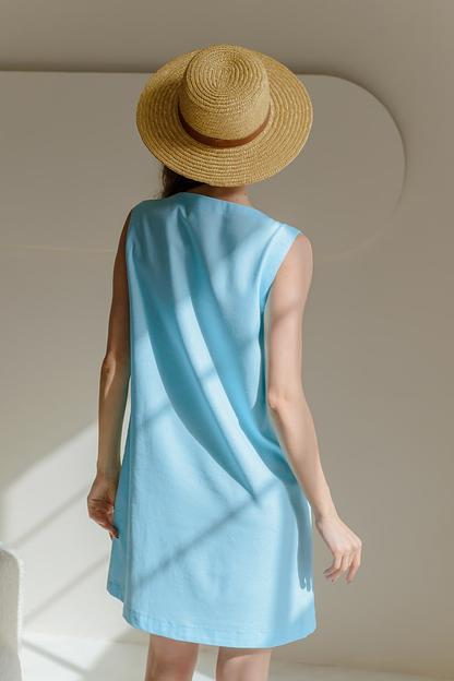 Платье голубого цвета ОПТ фото 2