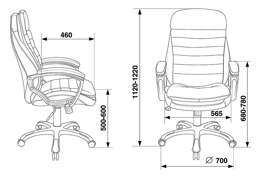 Кресло руководителя Бюрократ T-9950LT коричневый Boroko-37 искусственная кожа крестовина пластик фото 2