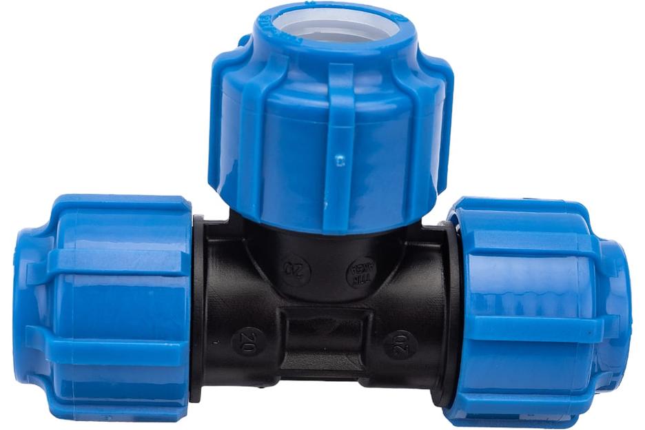 Тройник ПНД компрессионный 20 фото 1