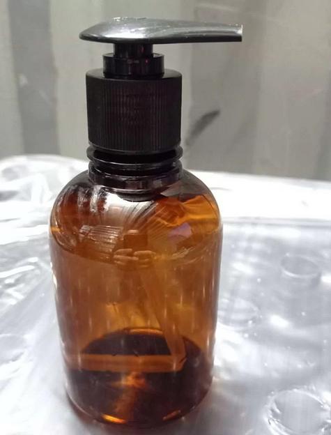 Бутылка коричневая ПЭТ 250 мл с помпой дозатором фото 1