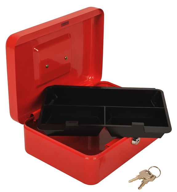 Ящик для денег Cactus CS-CB-003RD 90x250x180 красный фото 4