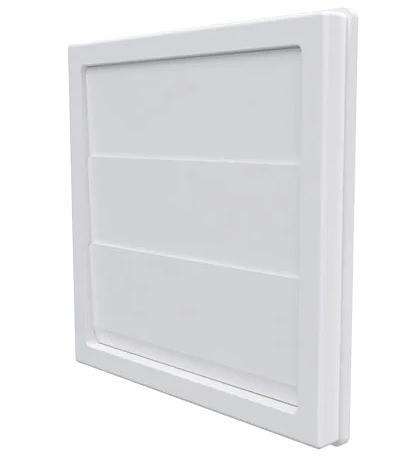 Решетка приточно-вытяжная с гравитационными жалюзи ASA и фланцем КФ - 1919К15,16Ф - 190х190 - 150 мм/ 160 мм фото 1