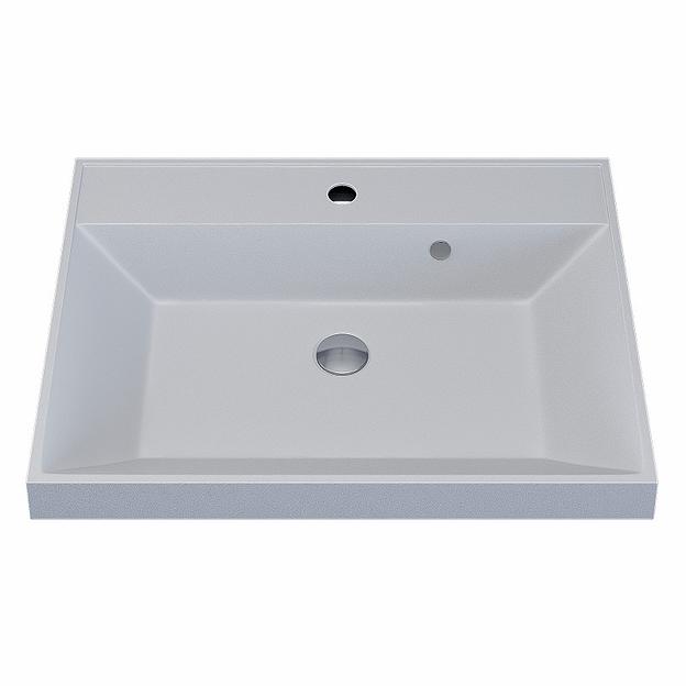 Раковина кварцевая для ванной комнаты Uperwood Classic Quartz 60 см, белая матовая, жасмин фото 1