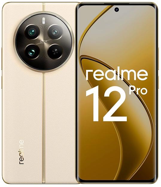 Смартфон Realme RMX3842 12 Pro 5G 256Gb 8Gb бежевый моноблок 3G 4G 2Sim 6.7" 1080x2412 Android 14 50Mpix 802.11 a/b/g/n/ac/ax NFC GPS GSM900/1800 GSM1900 TouchSc Protect фото 1