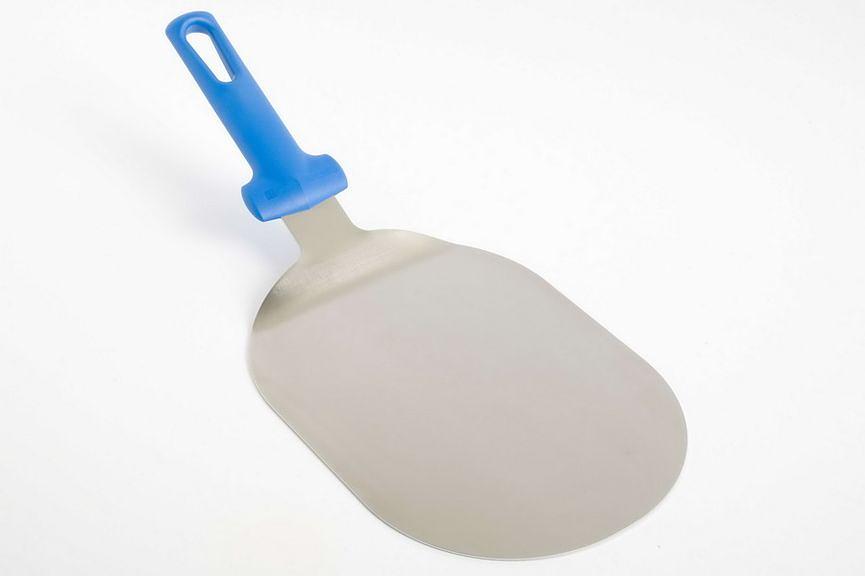Лопатка для пиццы овальная 17,5*21 см. нерж. ручка пластик Gimetal /1/4/ фото 1
