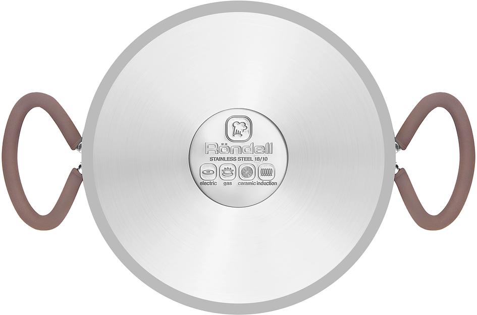 Кастрюля Rondell Etery RDS-1600 5.1л. d=24см (с крышкой) стальной фото 5