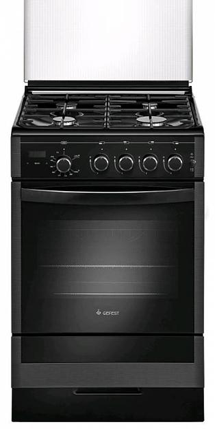 Плита Газовая Gefest ПГ 5300-03 0046 черный (стеклянная крышка) реш.чугун фото 1