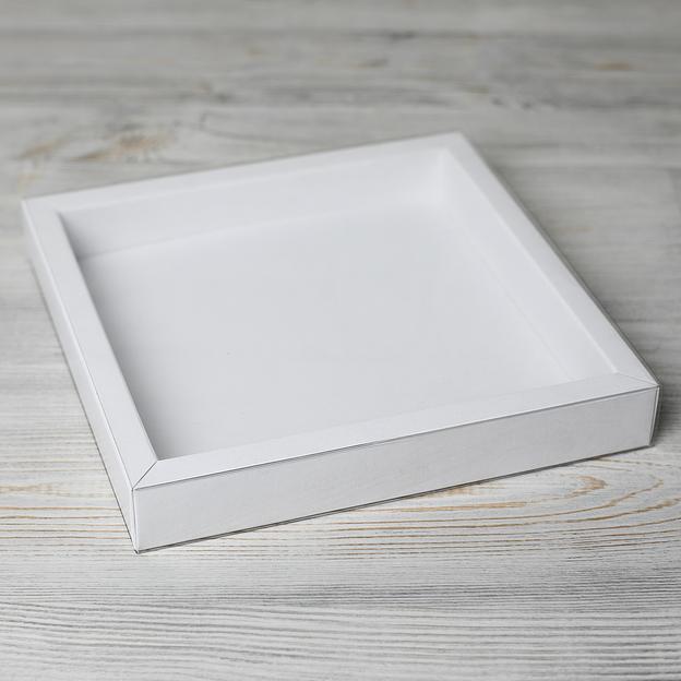 Коробка для конфет с крышкой ПЭТ 23х23х3 см фото 1