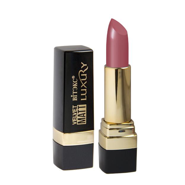 Витэкс luxury velvet matt губная помада матовая, тон 315 нежная камелия фото 1