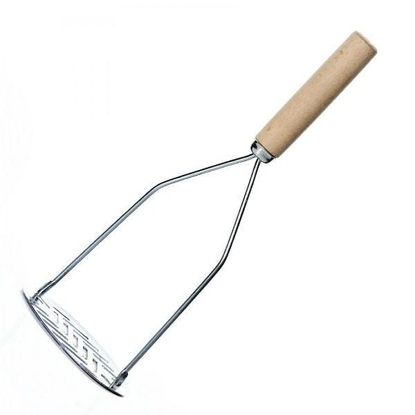 Картофелемялка 255 мм. нерж. с дерев. ручкой /1/100/ фото 1