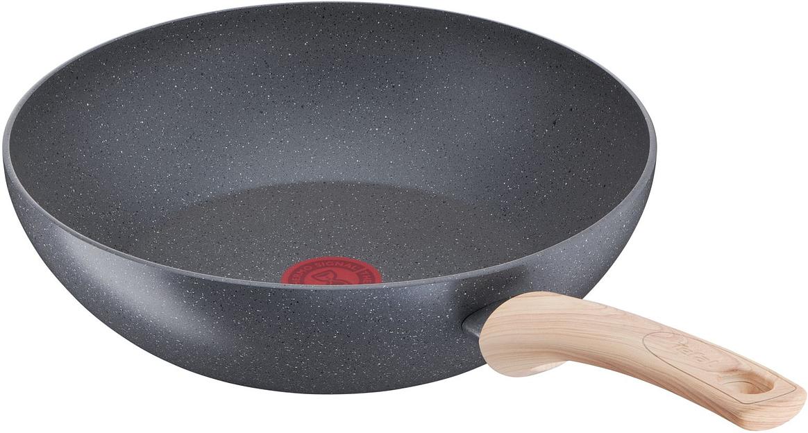 Сковорода ВОК (WOK) Tefal Natural Force G2661972 круглая 28см покрытие: Mineralia+ non-stick ручка несъемная (без крышки) серый (2100118262) фото 3