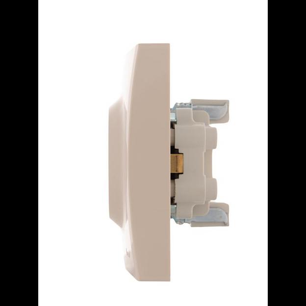 Розетка 2-м СП Karina с заземл. термопласт крем. LEZARD 707-0300-127B фото 2
