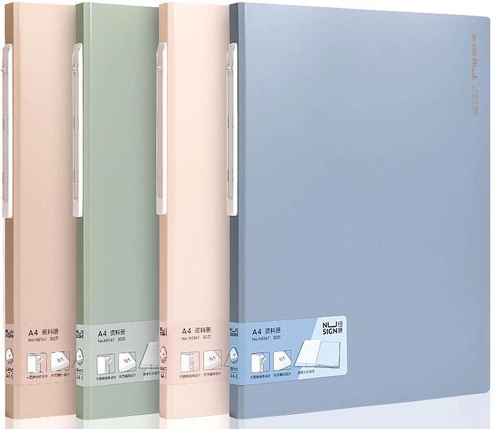 Папка с 30 прозр.вклад. Deli Nusign NS167 A4 пластик ассорти фото 1