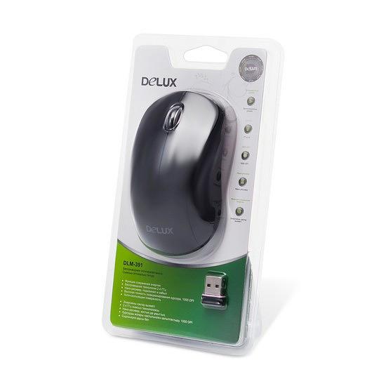 Компьютерная мышь  Delux  DLM-391OGB  3D Чёрный фото 3