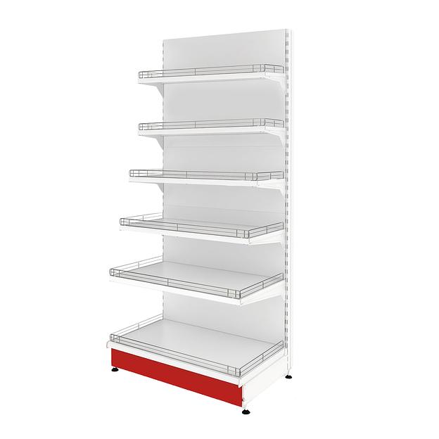 Стеллаж торговый пристенный Купец 1000x500x2600 6 полок фото 1