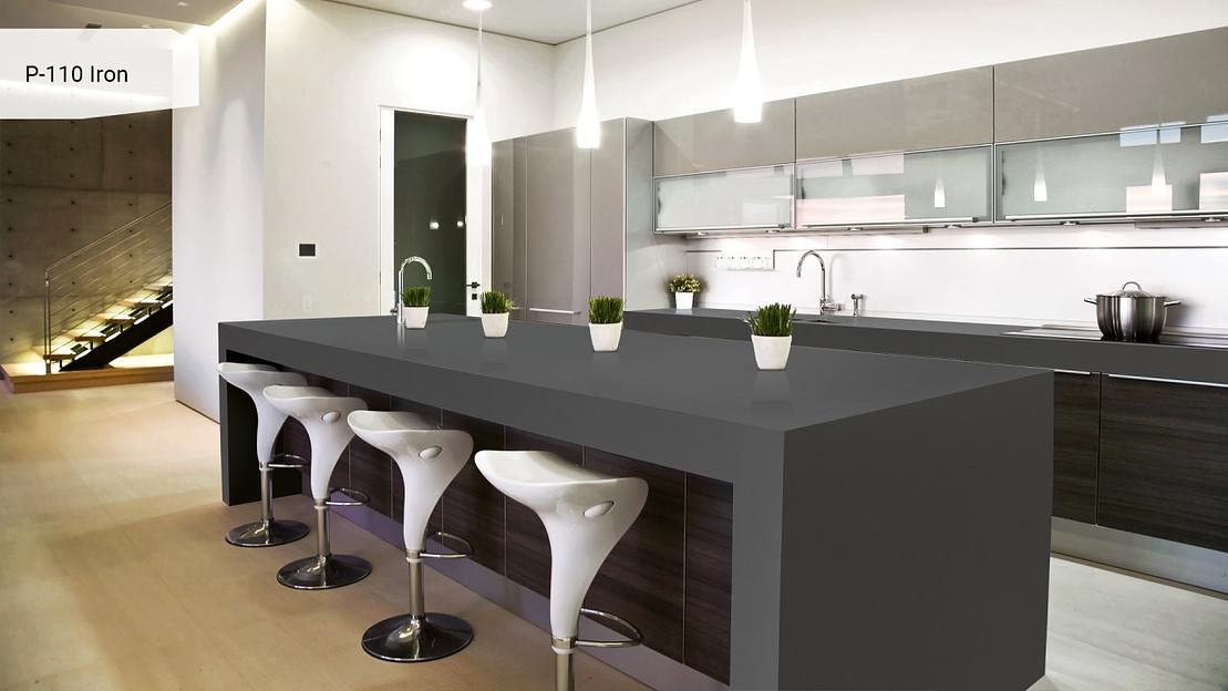 Кварцевый камень Grandex «P-110 Iron» ОПТ фото 2