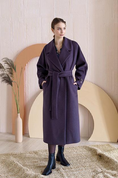 Женское демисезонное пальто Mmoda фиолетовый, арт.24–62 фото 6