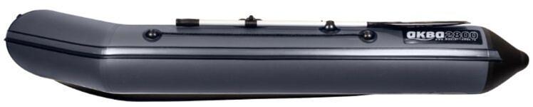 Лодка Аква 2800 слань книжка, киль, 2800*1320*360 мм., цвет: графит-черный фото 5