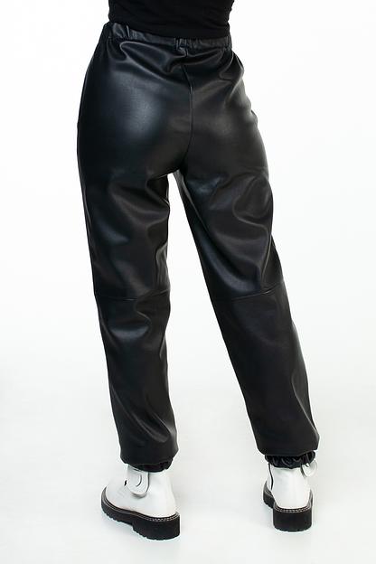 Брюки эко-кожа  104/01/Черный  фото 4