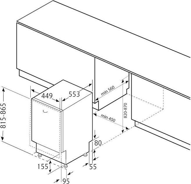 Посудомоечная машина Krona Kamaya 45 1930Вт узкая фото 2