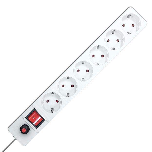 Сетевой фильтр ПВС 3х0.75 белый 1.8м фото 3