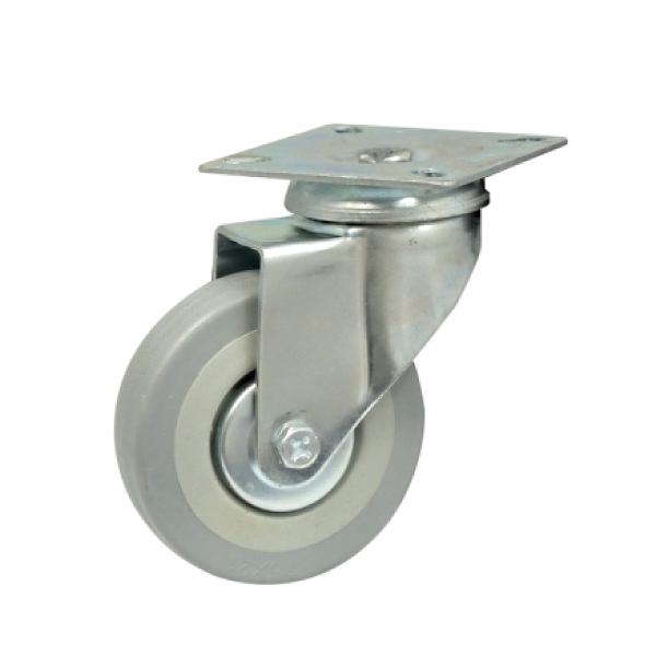 Опора колесная d50мм без стопора, серая фото 1