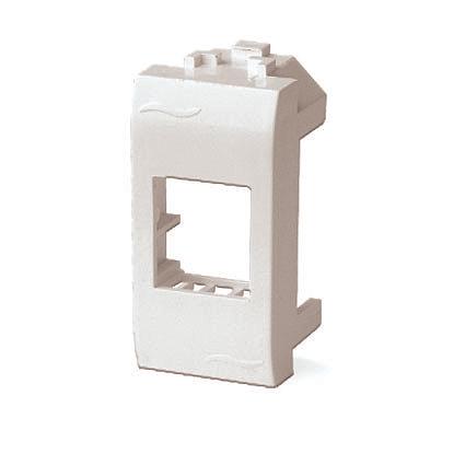 Адаптер для информационных разъемов SIEMON, слоновая кость,1мод. фото 1