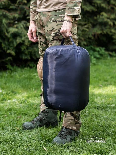 Спальный мешок туристический синий фото 2