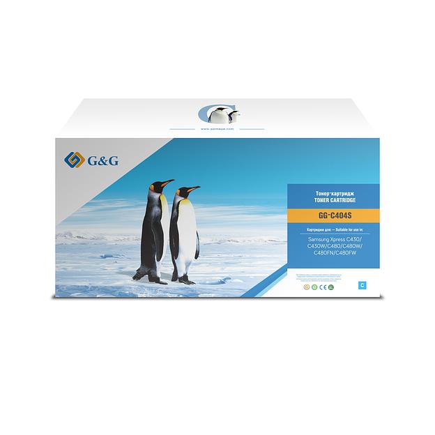 Картридж лазерный G&G GG-C404S голубой (1000стр.) для Samsung SL-C430/C430W/C480/C480W/C480FW фото 2
