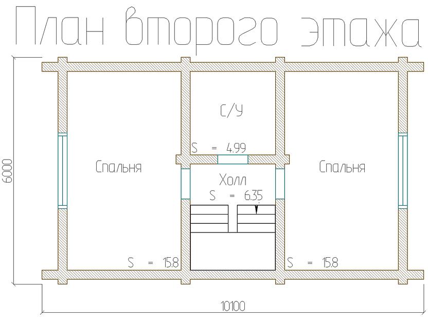 Проект дома ДД-101-3 9,5x8 фото 7
