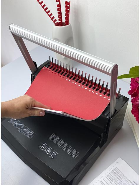 Переплетчик Heleos БП-22 A4/перф.13л.сшив/макс.500л./пластик.пруж. (6-51мм) фото 9