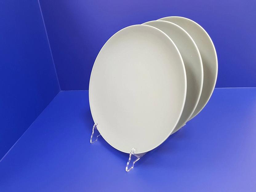 Подставка для декоративных тарелок тройная горизонтальная. фото 5