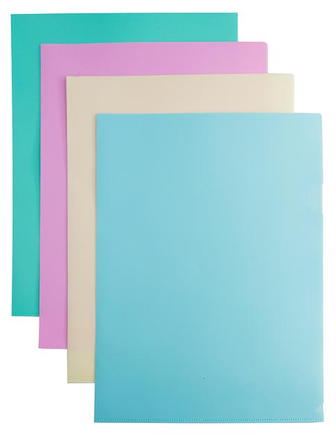 Папка-уголок Бюрократ Pastel -EPAST/PINK A4 пластик 0.18мм розовый фото 4