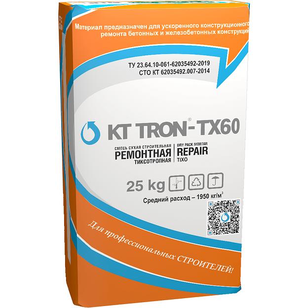 Быстротвердеющий тиксотропный ремонтный состав для высокопрочных бетонных конструкций КТтрон-ТХ 60 фото 1