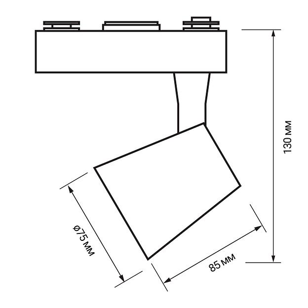 Светильник светодиодный трековый на шинопровод ДПО- 15w 4000K 24° BL (чёрный) IP40 jazzway JazzWay 5010604 фото 8