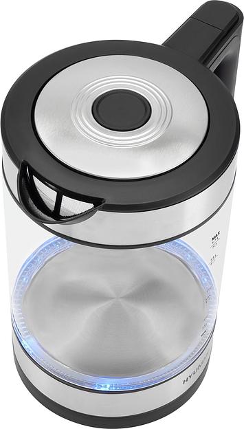 Чайник электрический Hyundai HYK-G3509 1.7л. 2200Вт черный/прозрачный корпус: стекло/пластик фото 6