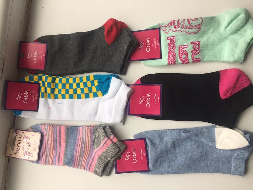 Женские укороченые носки, разных расцветок (3500) ОПТ фото 1