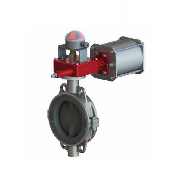 Затвор дисковый с гидроприводом ГПН DN 80 фото 1