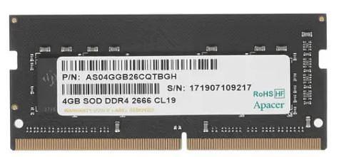 Модуль памяти для ноутбука SODIMM 4GB PC21300 DDR4 SO4 ES.04G2V.KNH APACER фото 1