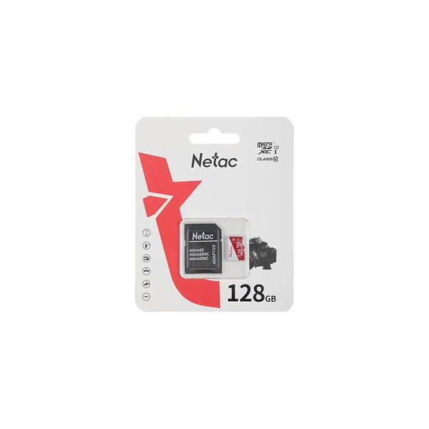 Карта памяти microSDXC UHS-I U1 NETAC P500 Eco 128 ГБ, 80 МБ/с, Class 10, NT02P500ECO-128G-R, 1 шт., с адаптером фото 1