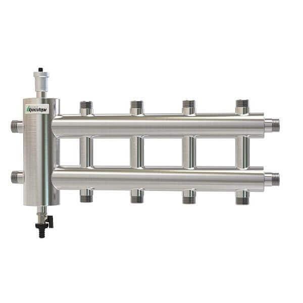 Распределительный коллектор с гидрострелкой ECO 60 кВт 5 контуров фото 1