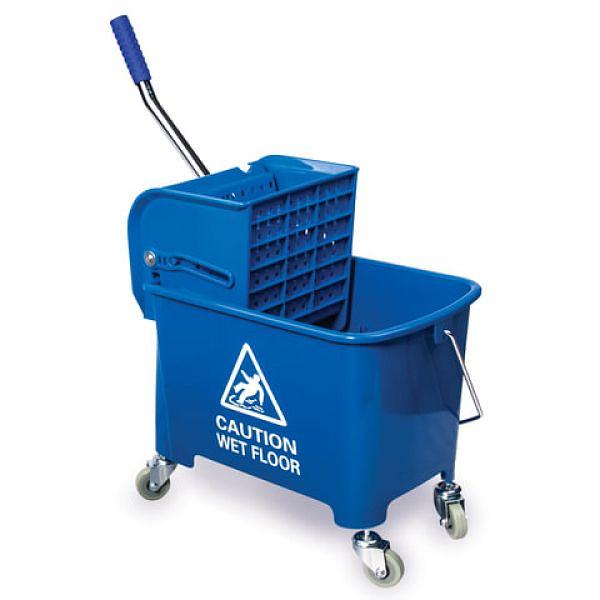 Тележка уборочная-ведро BRABIX, 20 л, механический отжим, синяя, 601497 фото 3
