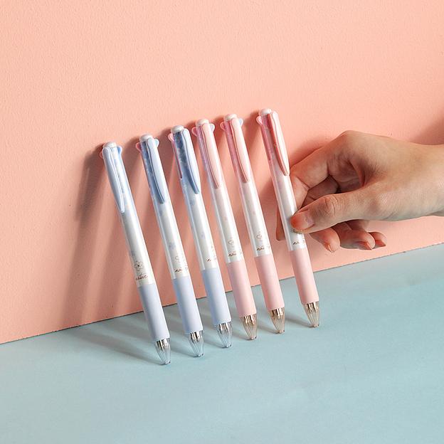 Ручка шариков. автоматическая Deli S311 ассорти ассор. черн. линия 0.7мм резин. манжета фото 9