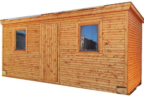 Бытовка 2,2х5,5 м с перегородкой и окнами для дачи и стройки фото 1