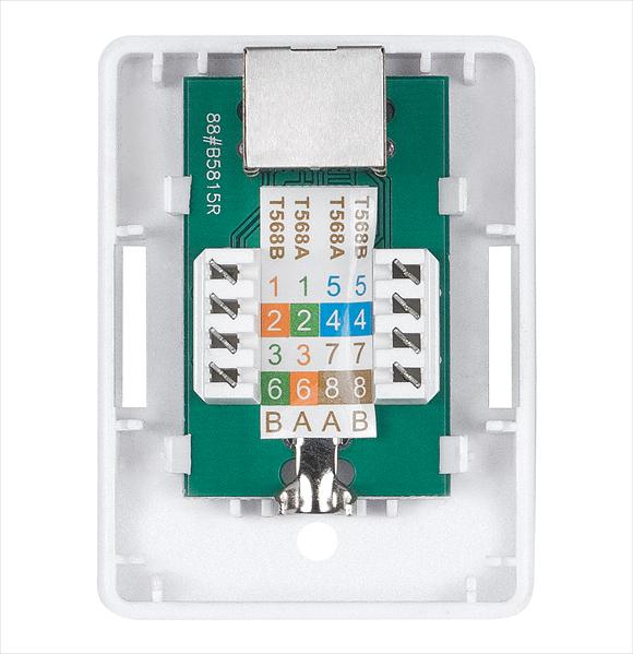 Розетка компьют. rj-45(8p8c), кат 6, экранированная, одинарная, внешняя Cabeus WS-8P8C-Cat.6-SH-1 Розетка компьютерная RJ-45(8P8C), категория 6, экранированная, одинарная, внешняя, Dual IDC (WS-8P8C-Cat.6-SH-1) фото 3