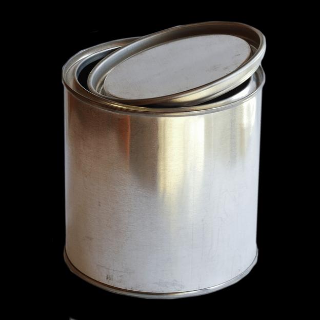 Металлическая банка 0,8 литра с крышкой фото 2