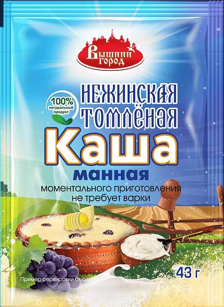 Каша манная м/п Вышний город «Нежинская томлёная», 43 г ОПТ фото 1