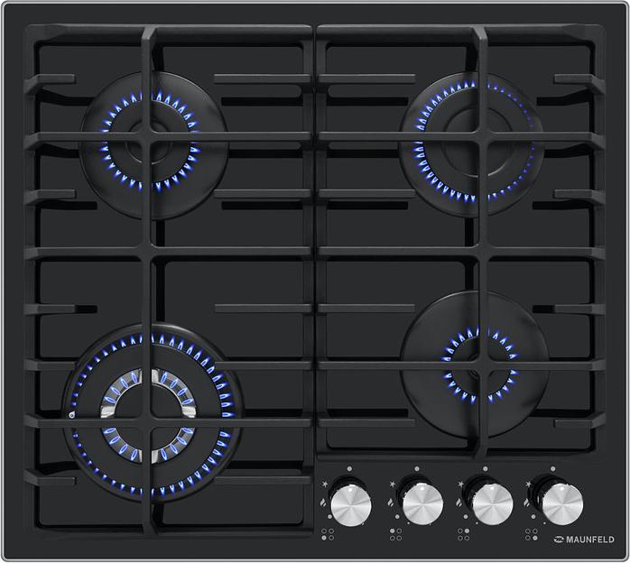 Газовая варочная поверхность Maunfeld EGHG.64.63CB/G черный фото 1